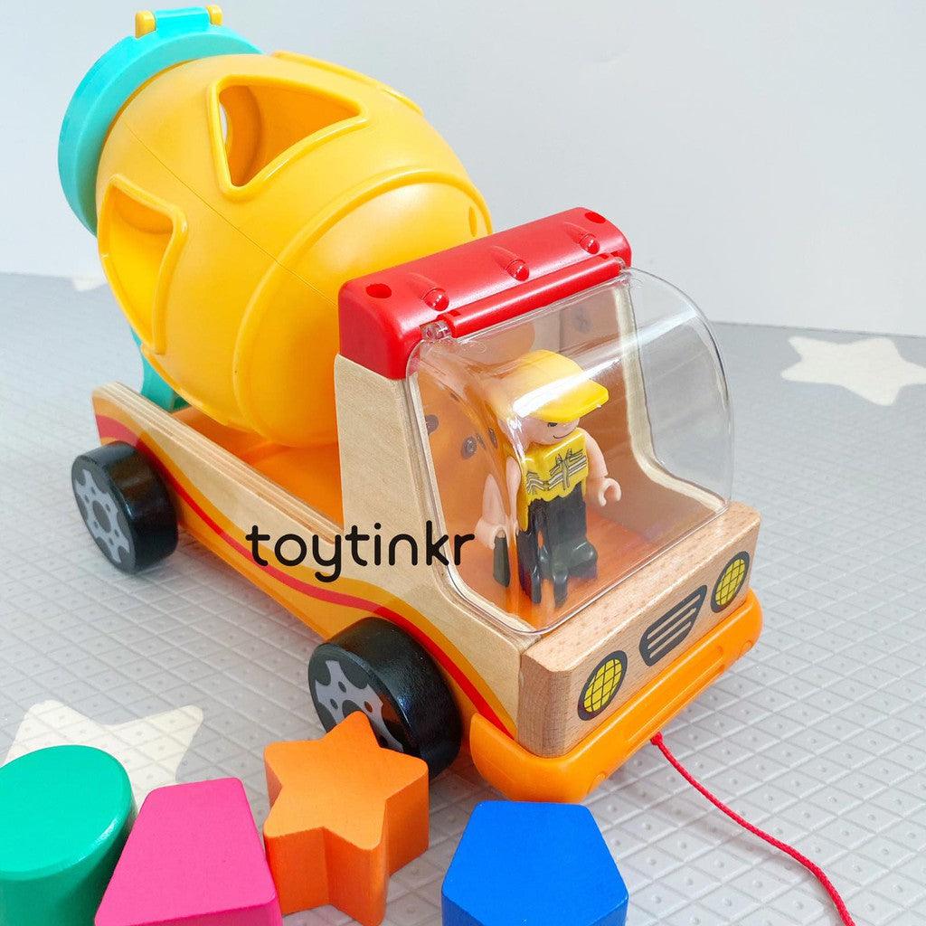 Toy Tinkr Top Bright Shape Mixer Truck 12m+ | The Nest Attachment Parenting Hub
