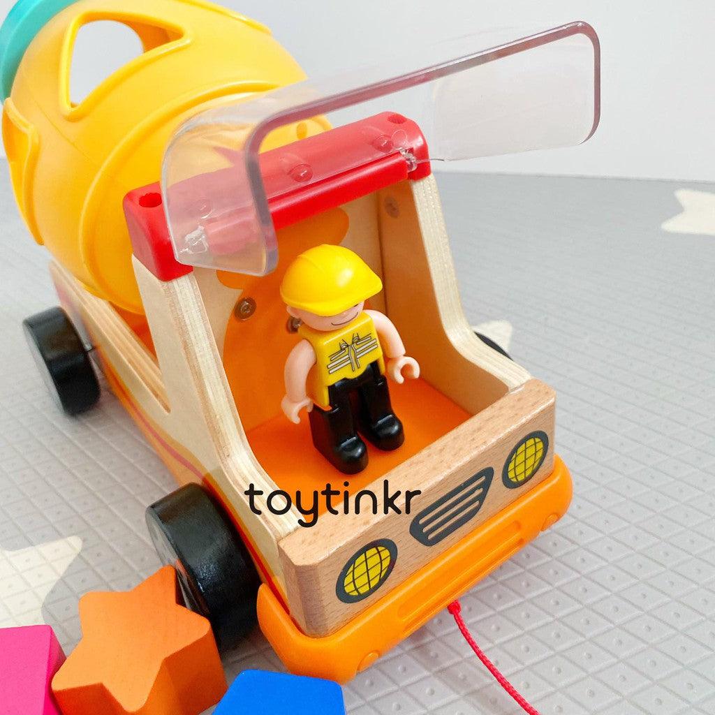 Toy Tinkr Top Bright Shape Mixer Truck 12m+ | The Nest Attachment Parenting Hub