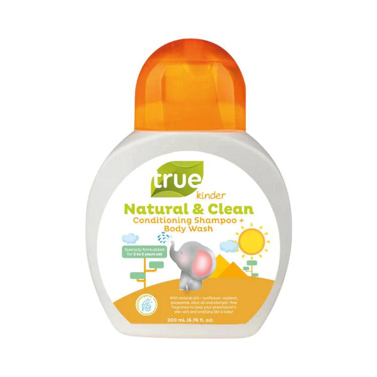 True Kinder Natural & Clean Conditioning Shampoo & Body Wash 200ml (2 to 5yo) | The Nest Attachment Parenting Hub