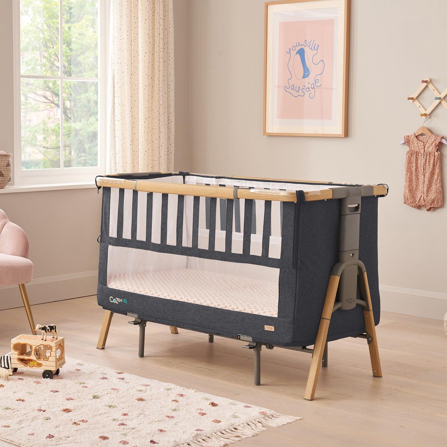 Tutti Bambini XL CoZee Bedside Crib & Cot | The Nest Attachment Parenting Hub