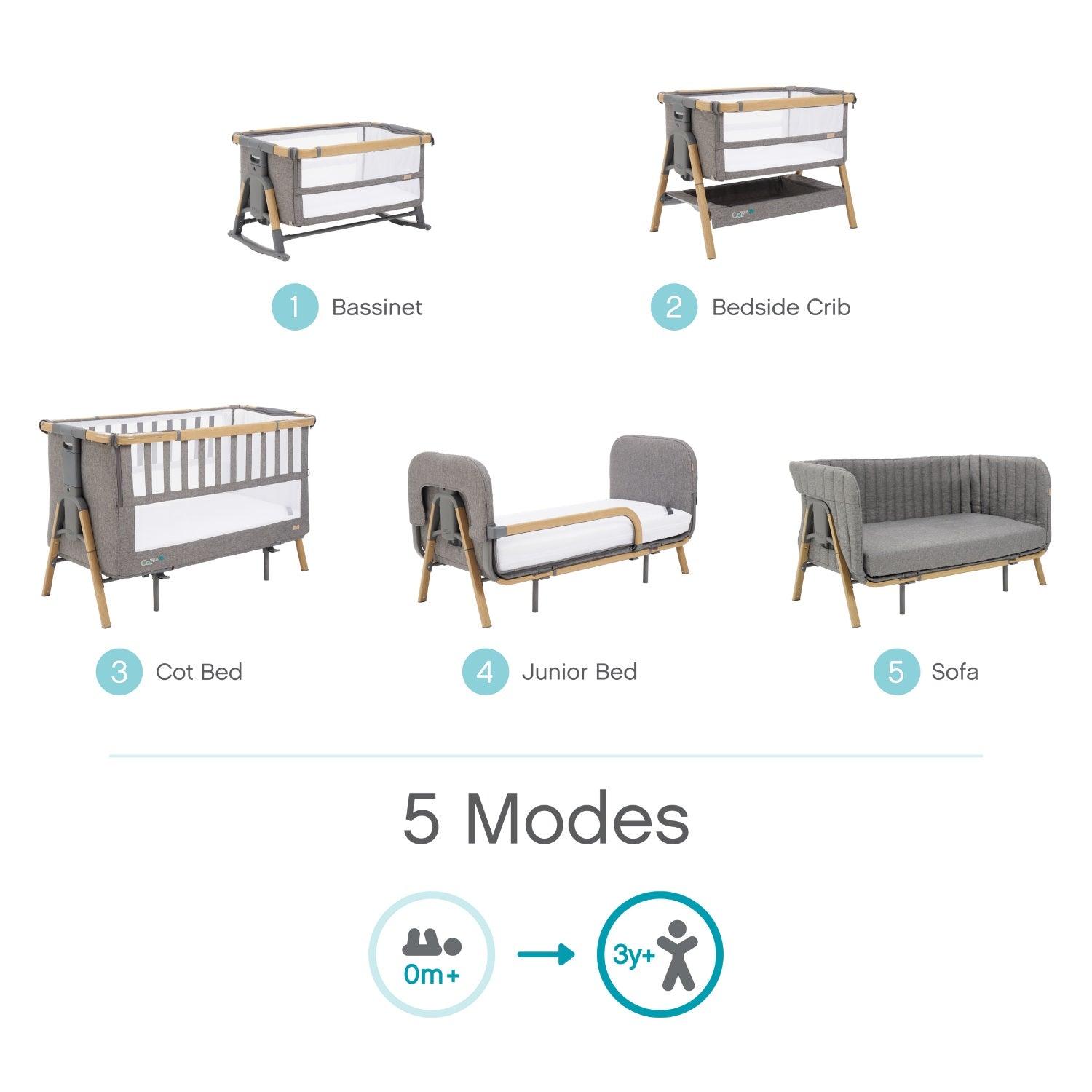 Tutti Bambini XL CoZee Bedside Crib & Cot | The Nest Attachment Parenting Hub
