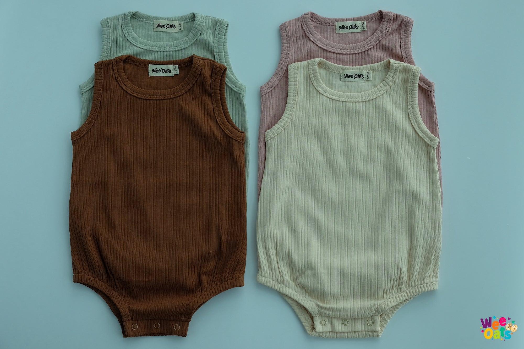 Wee Oats Chia Organic Cotton Sleeveless Bodysuit | The Nest Attachment Parenting Hub