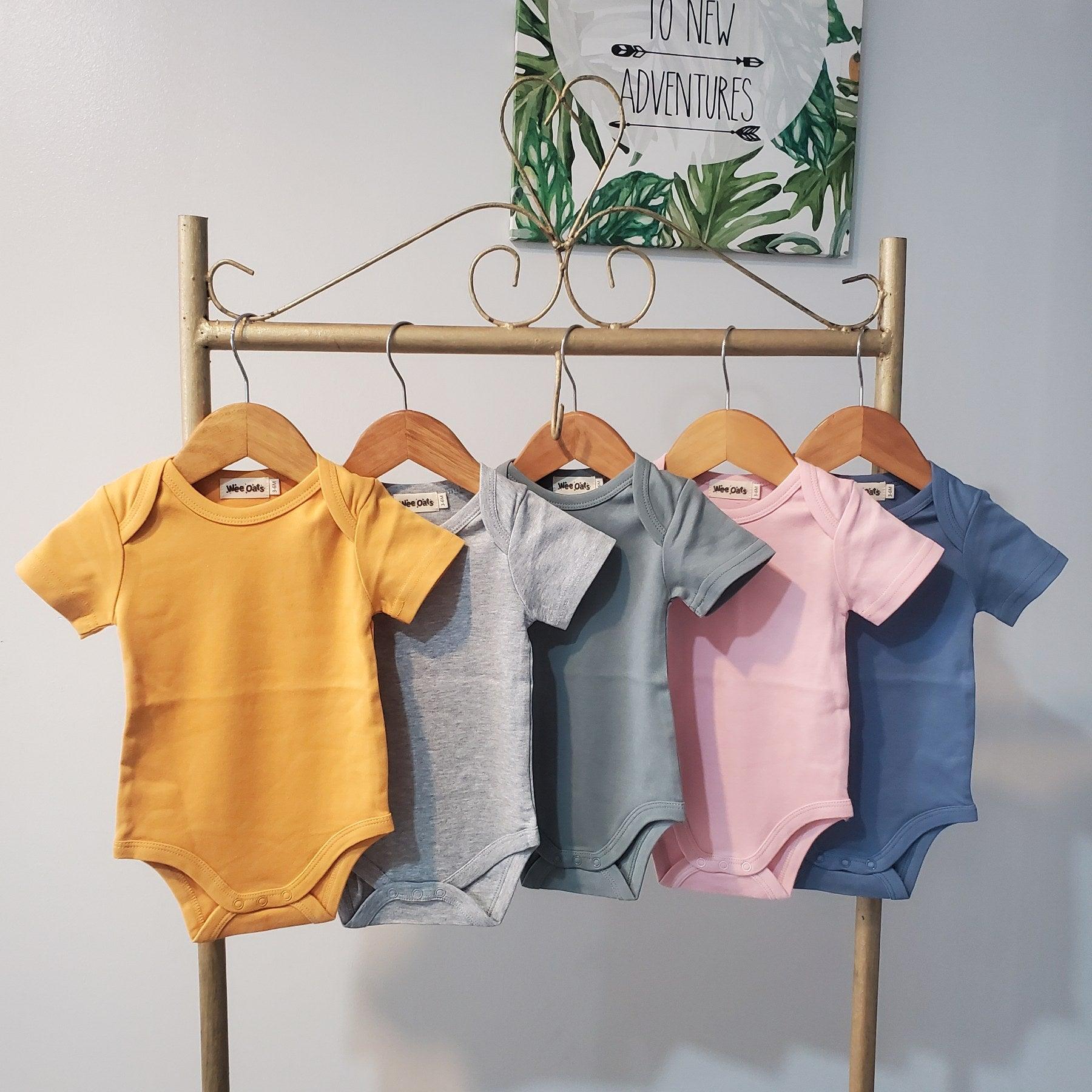 Wee Oats Muesli 100% Organic Cotton Short-Sleeve Bodysuit | The Nest Attachment Parenting Hub