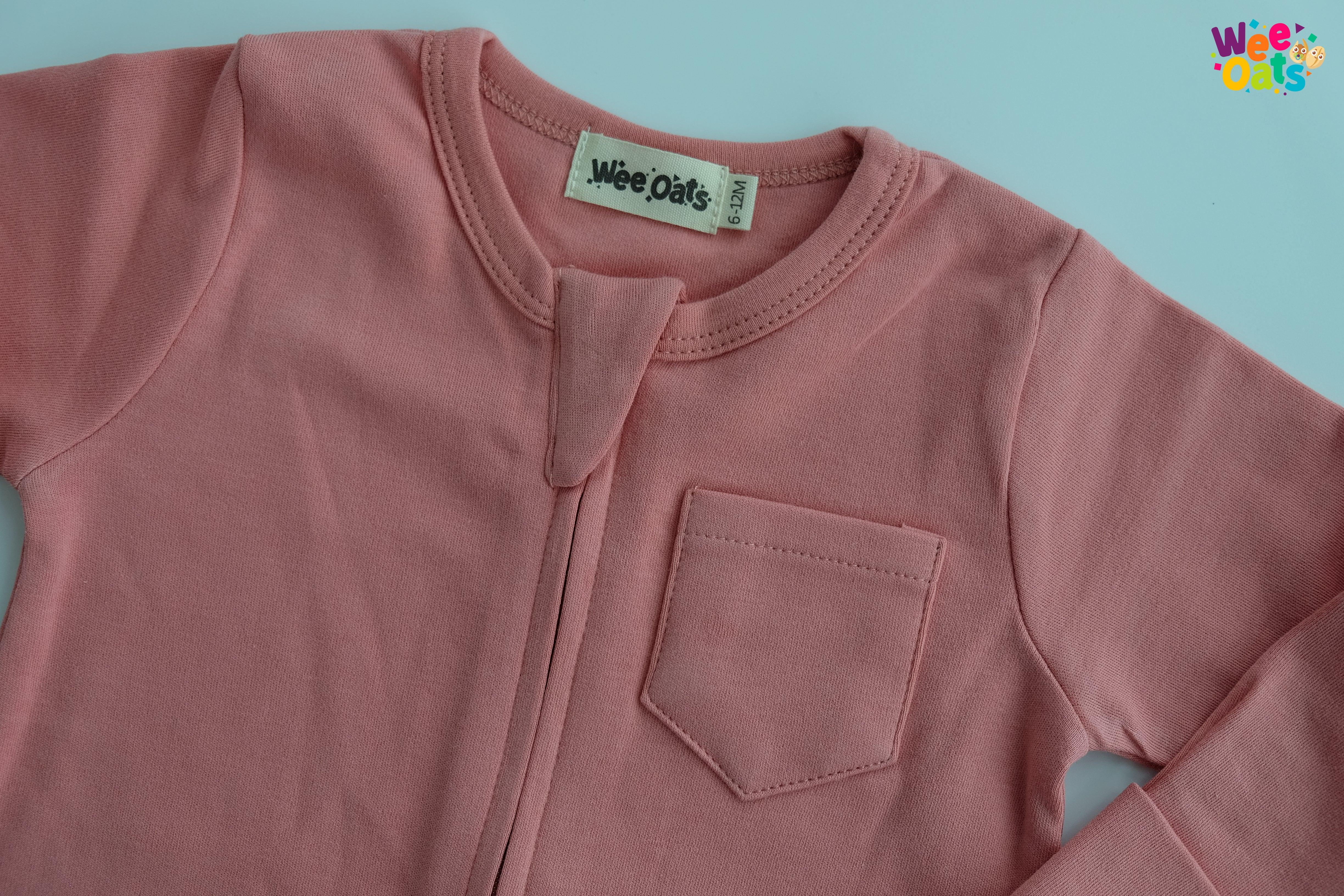 Wee Oats Starlight 100% Organic Cotton Footed Sleepsuit w/ Foldable Mittens | The Nest Attachment Parenting Hub