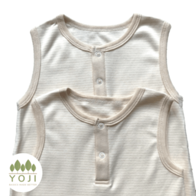 Yoji Play Suit Green Stripes | The Nest Attachment Parenting Hub