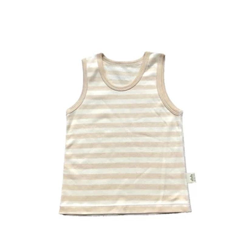 Yoji Sando and Shorts Set Beige Striped | The Nest Attachment Parenting Hub