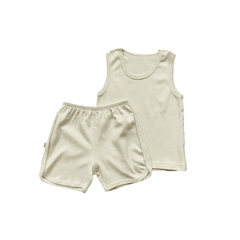 Yoji Sando and Shorts Set Green Solid | The Nest Attachment Parenting Hub