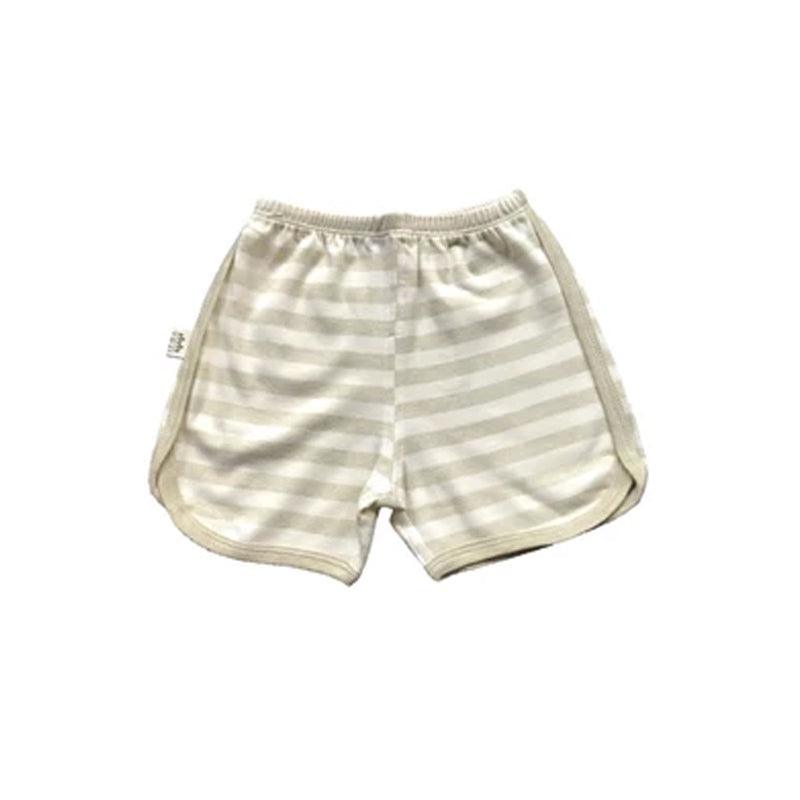 Yoji Sando and Shorts Set Green Striped | The Nest Attachment Parenting Hub