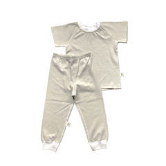 Yoji Short Sleeve Shirt and Pajama Set Green Solid | The Nest Attachment Parenting Hub