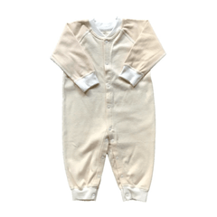 Yoji Sleep Suit Beige Striped | The Nest Attachment Parenting Hub