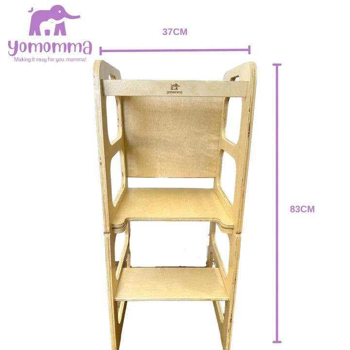Yomomma Learning Tower 2 in 1 Convertible to Desk & Chair | The Nest Attachment Parenting Hub