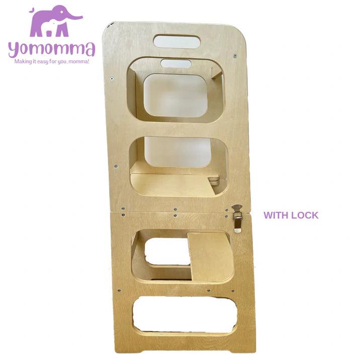 Yomomma Learning Tower 2 in 1 Convertible to Desk & Chair | The Nest Attachment Parenting Hub