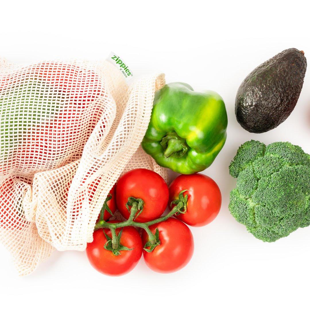 Zippies Cotton Mesh Produce Bags 5's | The Nest Attachment Parenting Hub