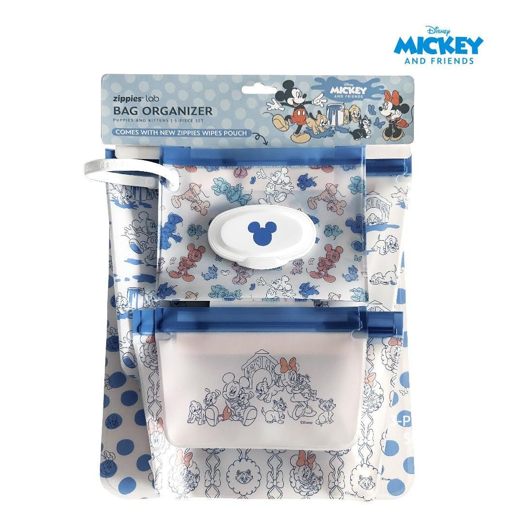 Zippies Lab Disney 5pc Bag Organizer Set w/ Wipes Pouch | The Nest Attachment Parenting Hub