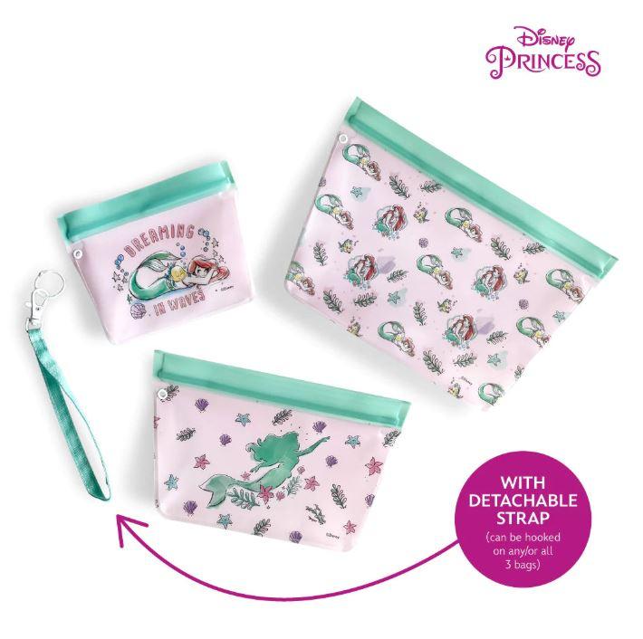 Zippies Lab Disney Princess Dream It 3pc Standup Pouch Set with Detachable Strap | The Nest Attachment Parenting Hub