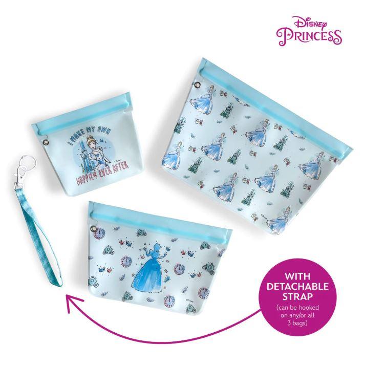 Zippies Lab Disney Princess Dream It 3pc Standup Pouch Set with Detachable Strap | The Nest Attachment Parenting Hub