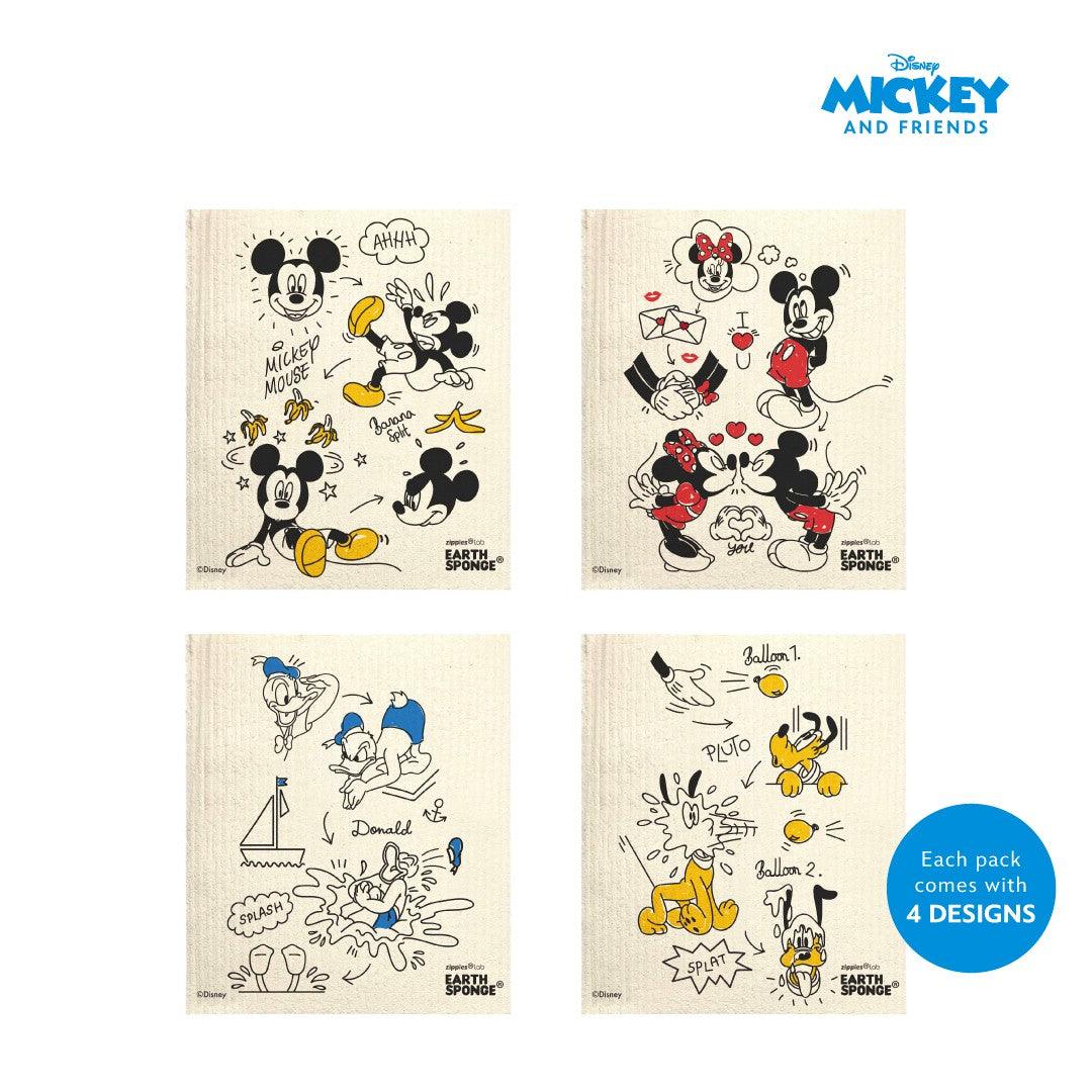 Zippies Mickey & Friends Earth Sponge (Pack of 4) | The Nest Attachment Parenting Hub