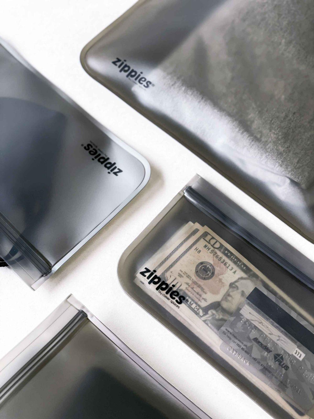 Zippies Reusable Bags Lay Flat Series - Steel Grey | The Nest Attachment Parenting Hub