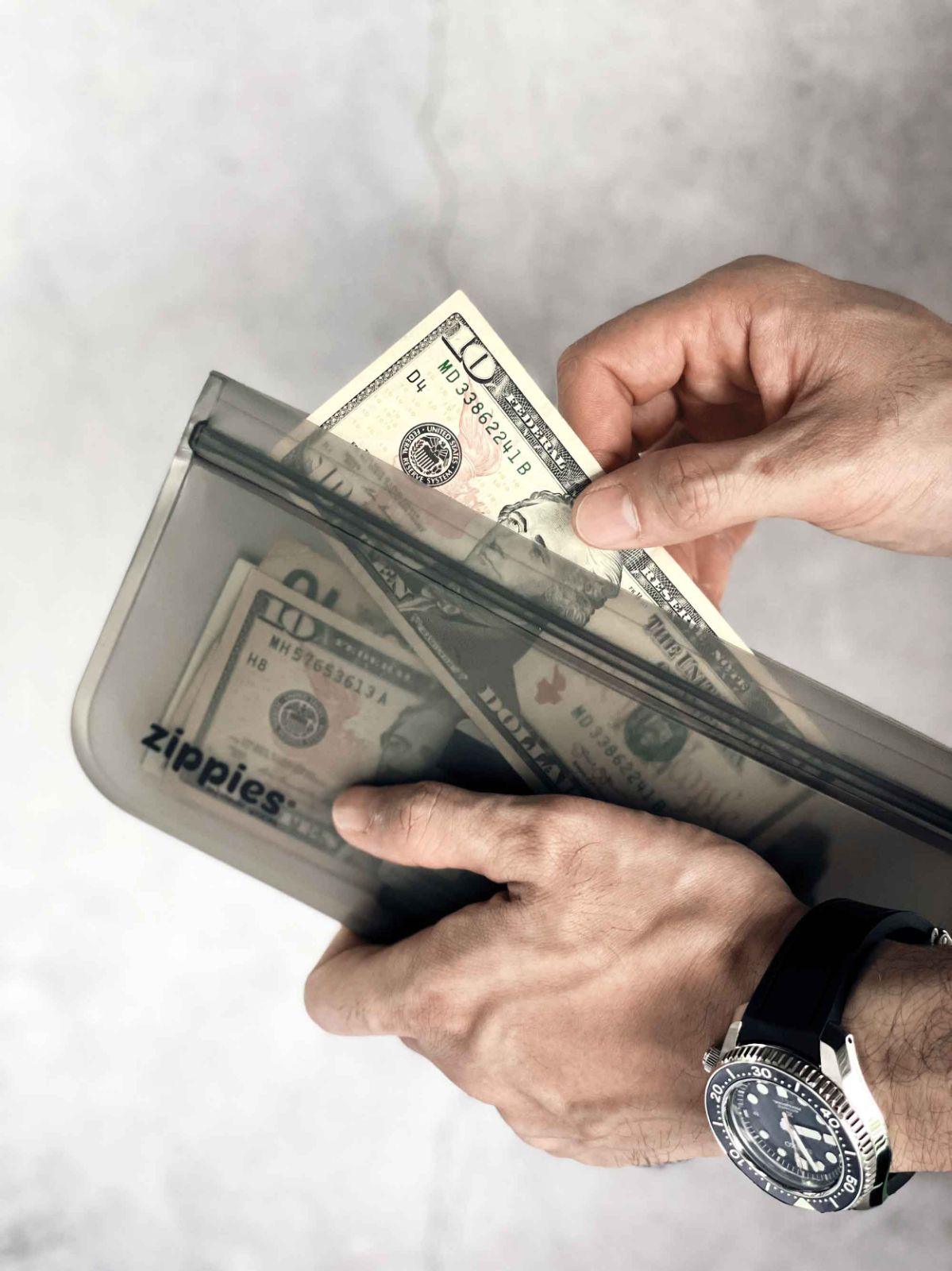 Zippies Reusable Bags Lay Flat Series - Steel Grey | The Nest Attachment Parenting Hub