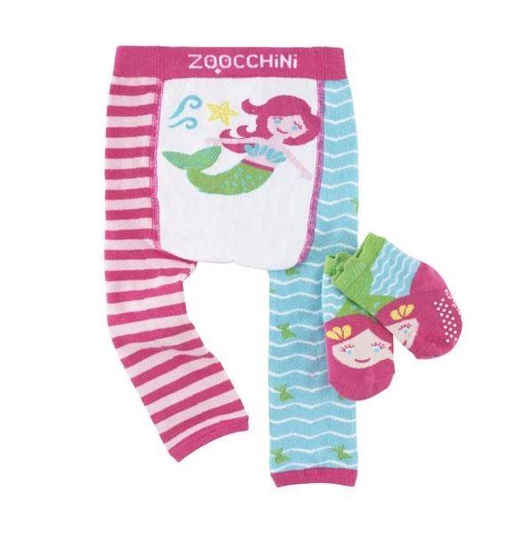 Zoocchini Grip+Easy Comfort Crawler Legging & Sock Set - 12-18M | The Nest Attachment Parenting Hub