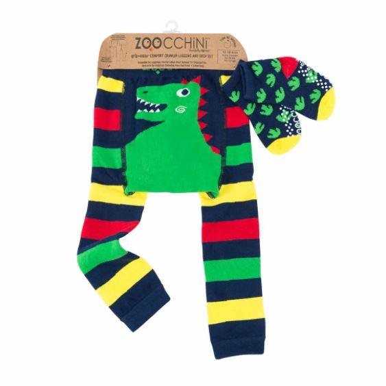 Zoocchini Grip+Easy Comfort Crawler Legging & Sock Set - 12-18M | The Nest Attachment Parenting Hub