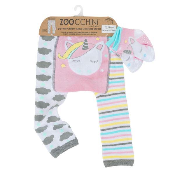 Zoocchini Grip+Easy Comfort Crawler Legging & Sock Set - 12-18M | The Nest Attachment Parenting Hub