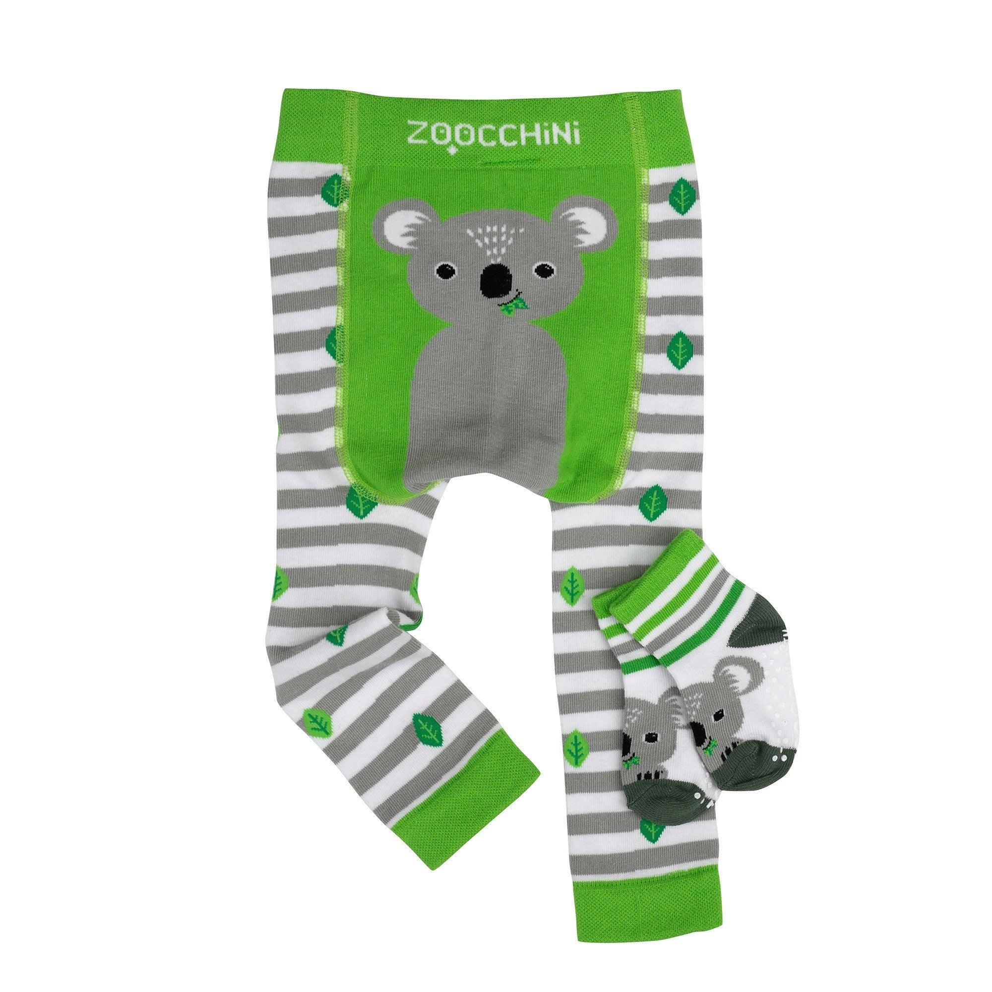 Zoocchini Grip+Easy Comfort Crawler Legging & Sock Set - 12-18M | The Nest Attachment Parenting Hub