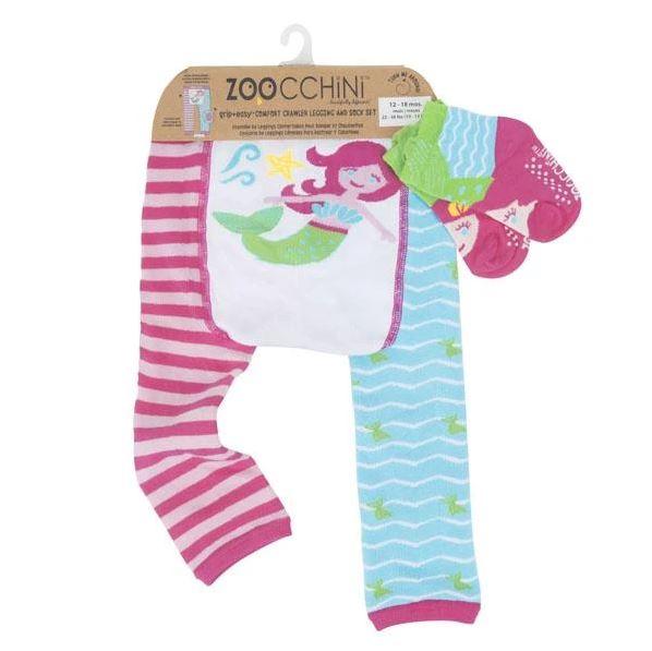 Zoocchini Grip+Easy Comfort Crawler Legging & Sock Set - 12-18M | The Nest Attachment Parenting Hub