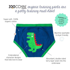 Zoocchini Organic Potty Training Pants Set of 3 - Jurassic Pals | The Nest Attachment Parenting Hub