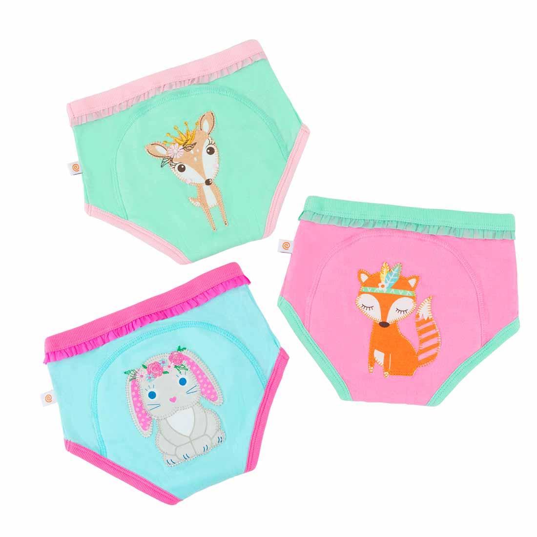 Zoocchini Organic Potty Training Pants Set of 3 - Woodland Princesses | The Nest Attachment Parenting Hub