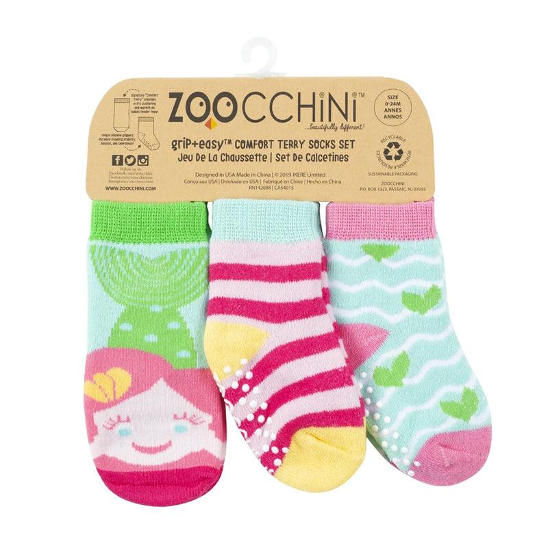 Zoocchini Three Piece Comfort Terry Socks Set | The Nest Attachment Parenting Hub