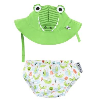 Zoocchini UPF50+ Baby Swim Diaper & Sun Hat Set (6-12 months) | The Nest Attachment Parenting Hub
