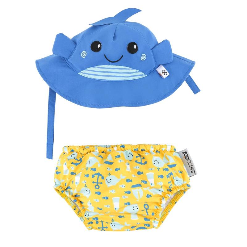 Zoocchini UPF50+ Baby Swim Diaper & Sun Hat Set (6-12 months) | The Nest Attachment Parenting Hub