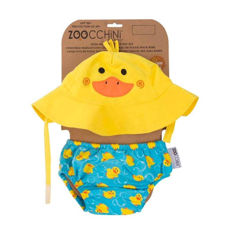 Zoocchini UPF50+ Baby Swim Diaper & Sun Hat Set (6-12 months) | The Nest Attachment Parenting Hub