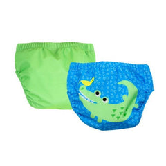 Zoocchini UPF50 Swim Diaper Set of 2 (Baby/Toddler) - Aidan the Alligator | The Nest Attachment Parenting Hub