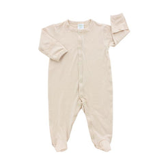 Bamberry Baby Footed Romper Sand | The Nest Attachment Parenting Hub