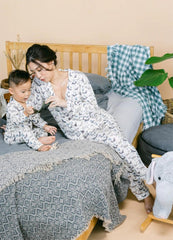 Bamberry x Kryz Adult Long Sleeves Button Down PJ Set - Whale | The Nest Attachment Parenting Hub