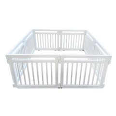 Bonjour Baby 8 Panel Square Playpen Dover White | The Nest Attachment Parenting Hub