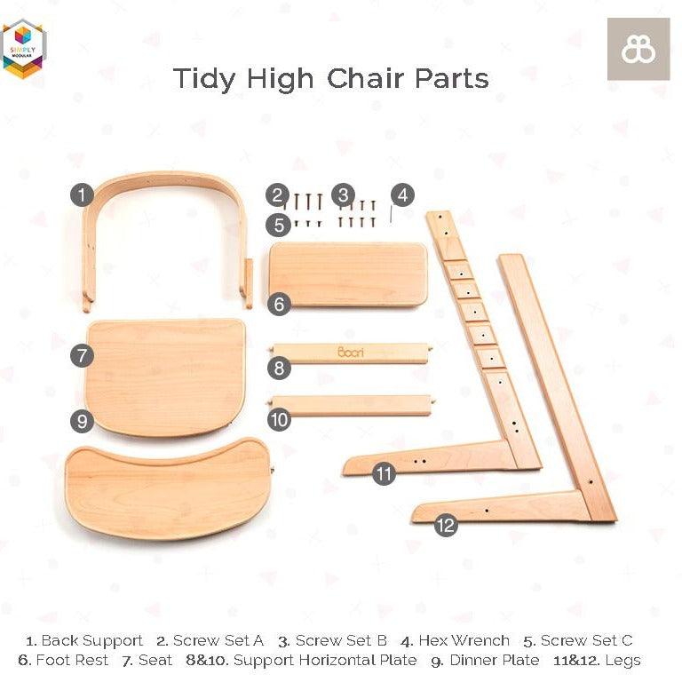 Boori Adjustable Tidy High Chair | The Nest Attachment Parenting Hub