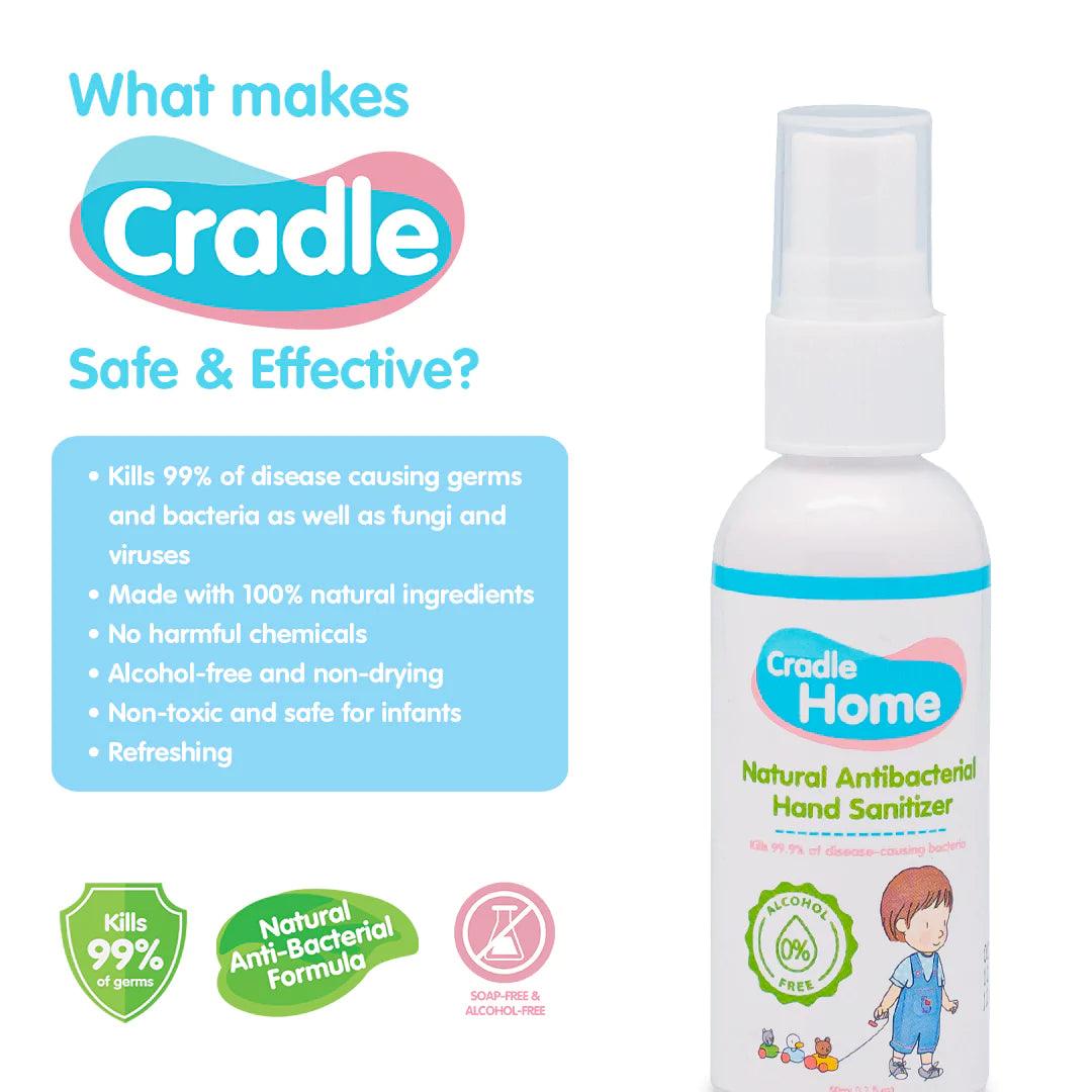 Cradle Home Natural Antibacterial Hand Sanitizer 50ml | The Nest Attachment Parenting Hub