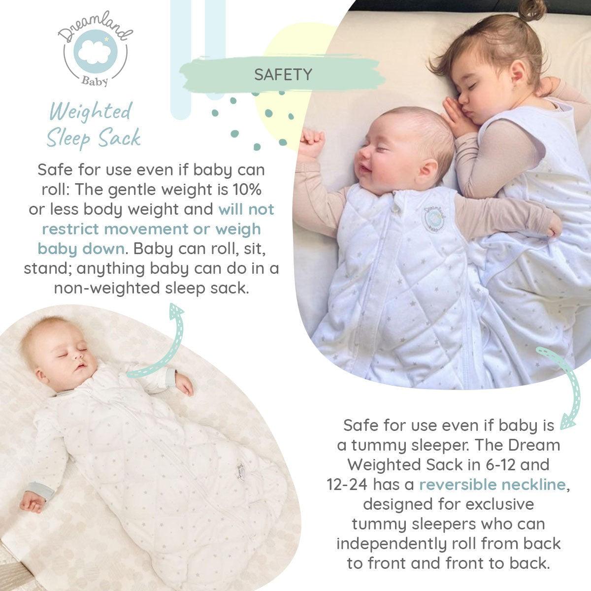 Dreamland Baby Dream Weighted Sleep Swaddle & Sack - Sandy Beach | The Nest Attachment Parenting Hub