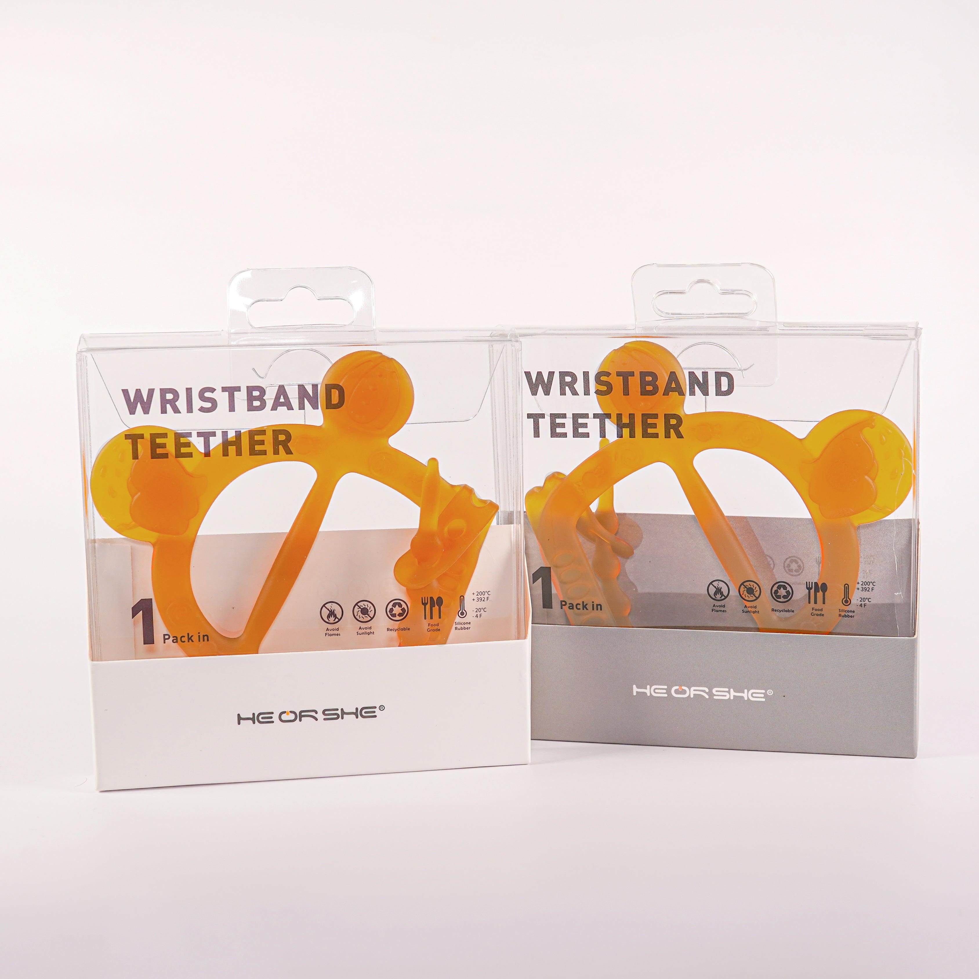 HE OR SHE Wristband Teether | The Nest Attachment Parenting Hub