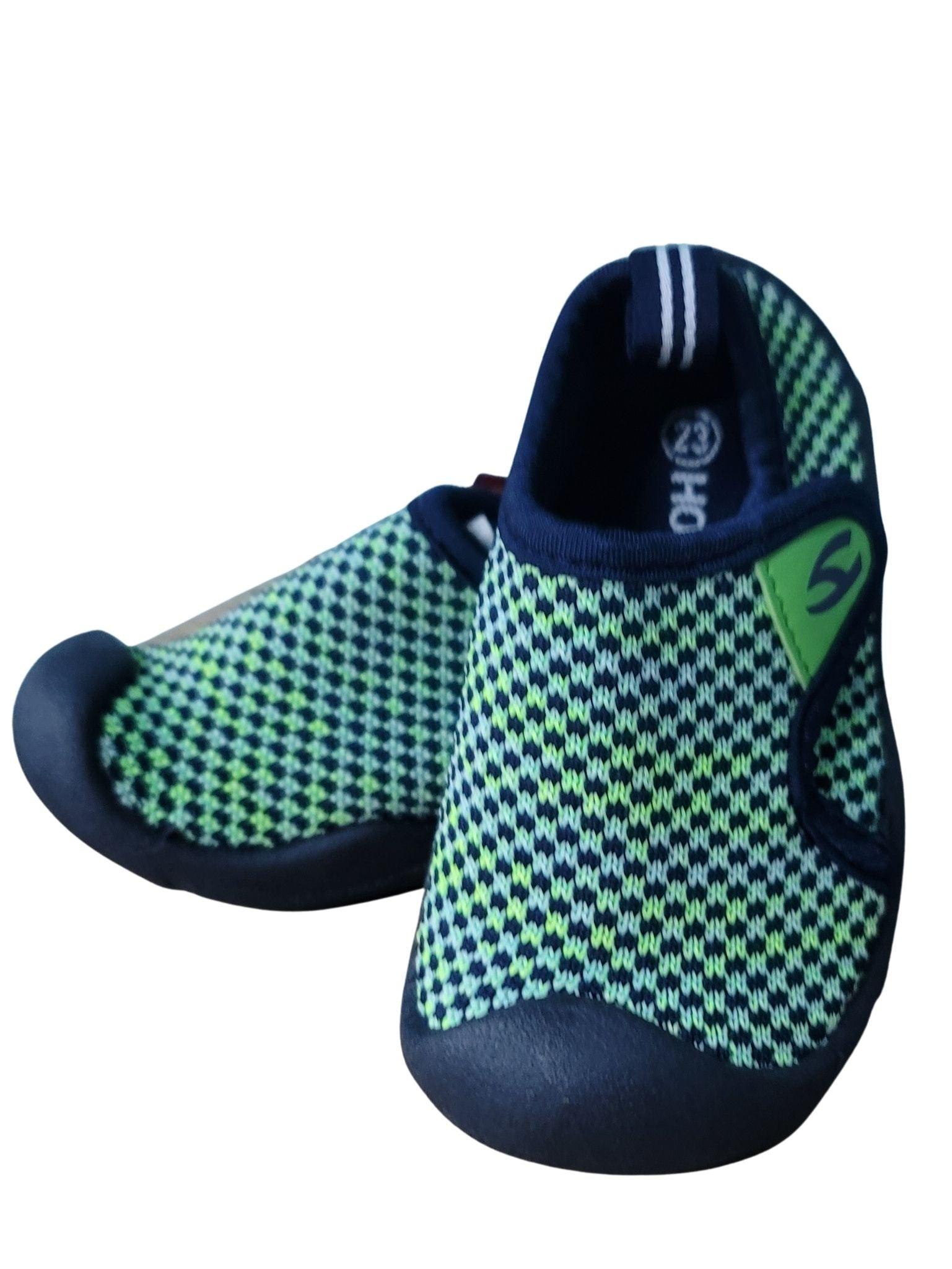 Hobibear Swim Sandals Green Checkers | The Nest Attachment Parenting Hub