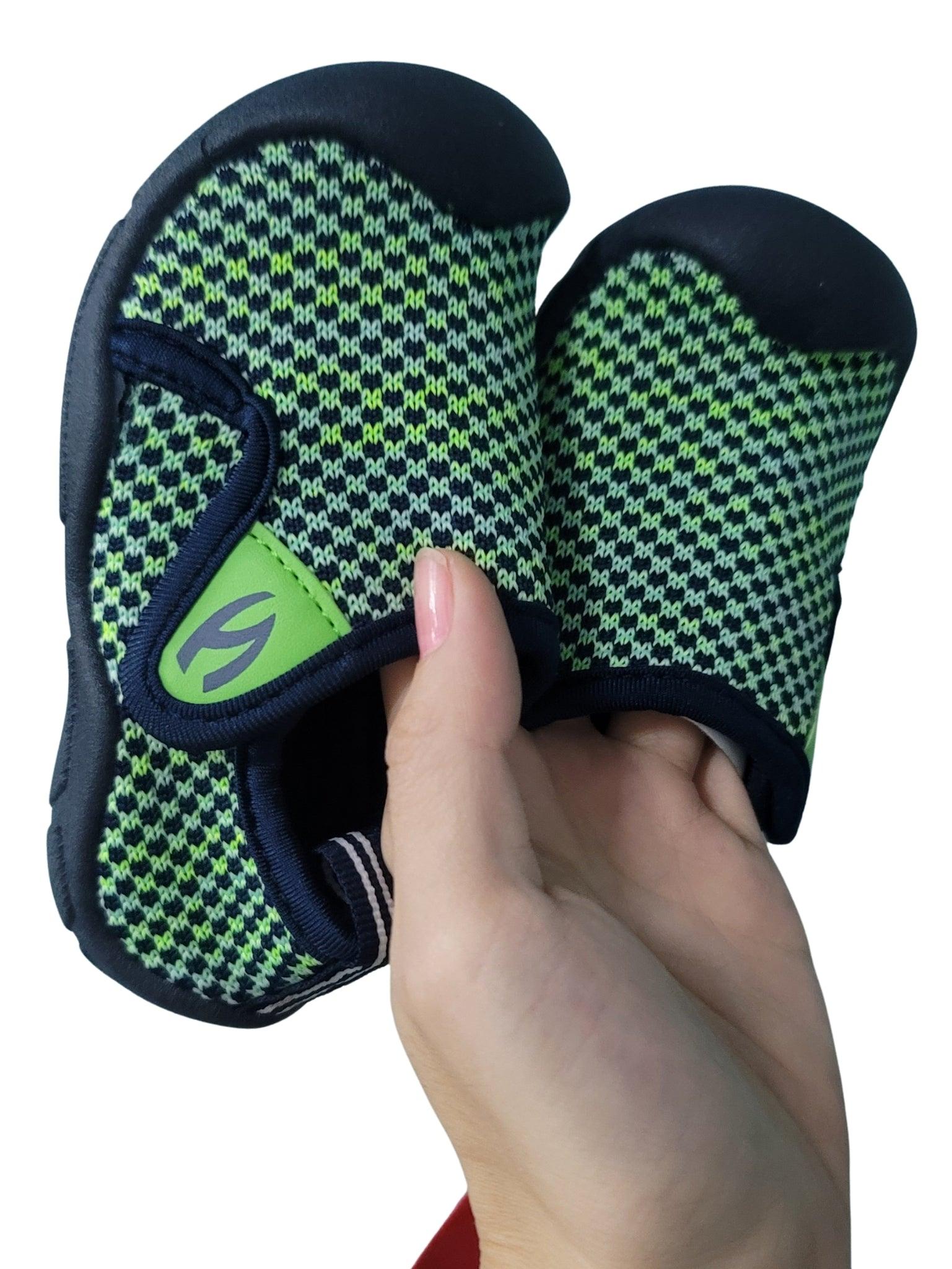 Hobibear Swim Sandals Green Checkers | The Nest Attachment Parenting Hub