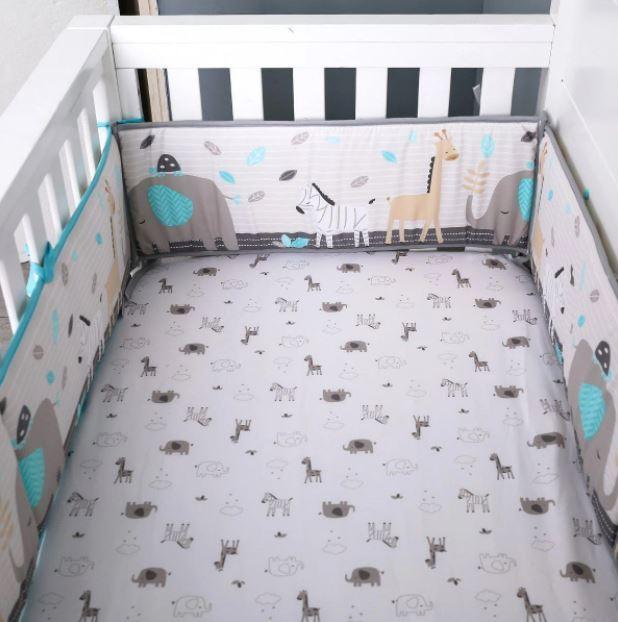 Juju Nursery Balancing Animals 7-Piece Crib Bedding Set | The Nest Attachment Parenting Hub