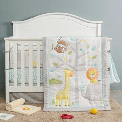 Juju Nursery Safari Yearbook 7-Piece Crib Bedding Set | The Nest Attachment Parenting Hub