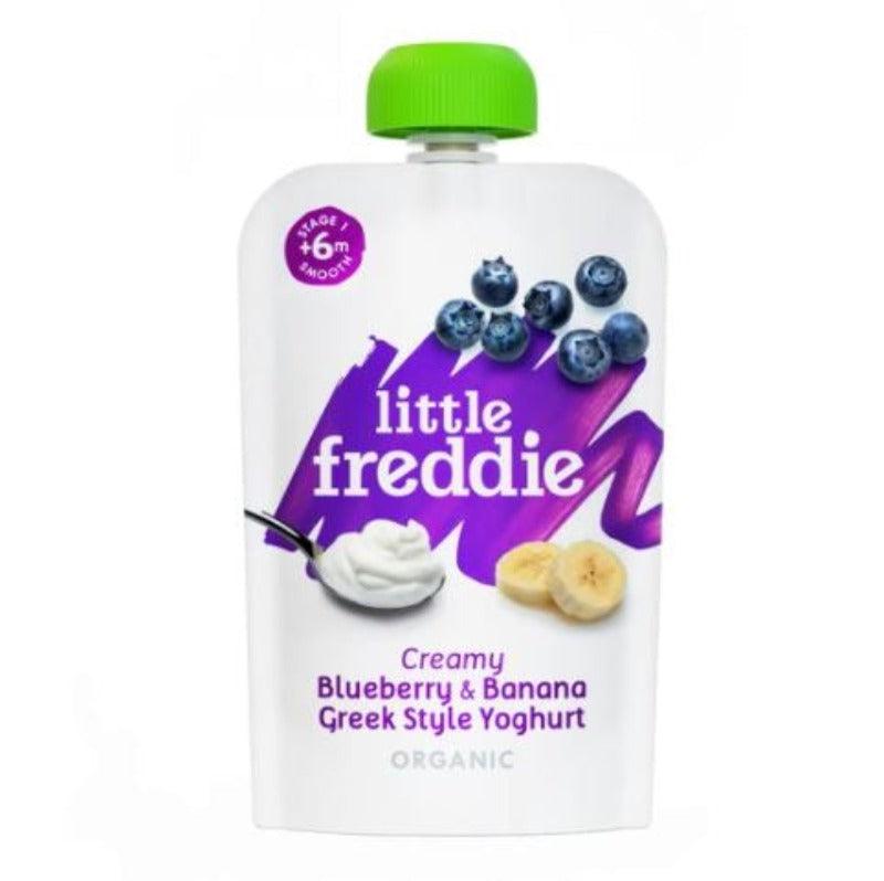 Little Freddie Organic Puree - Creamy Blueberry & Banana Greek Style Yoghurt | The Nest Attachment Parenting Hub