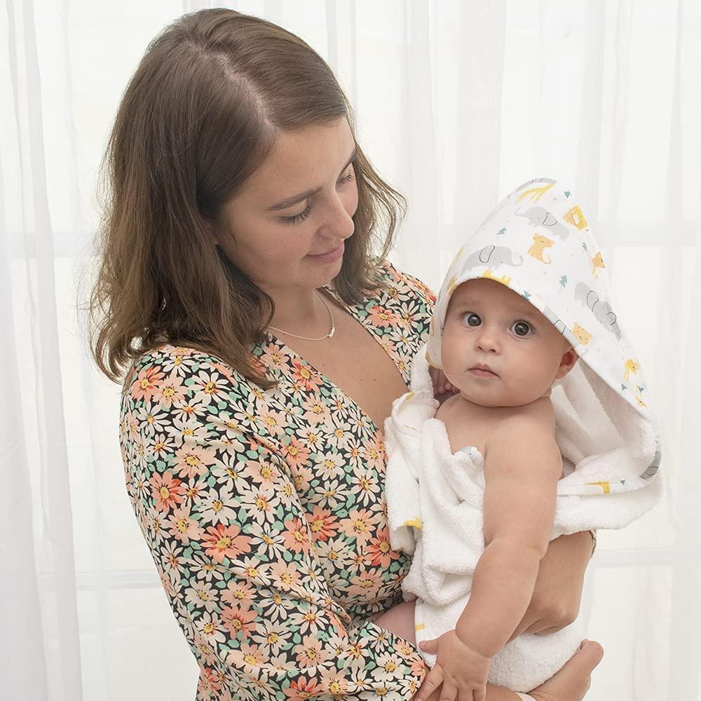 Living Textiles Muslin Hooded Towel | The Nest Attachment Parenting Hub