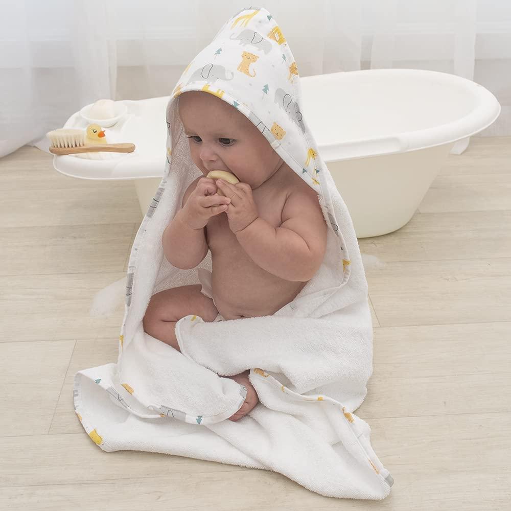 Living Textiles Muslin Hooded Towel | The Nest Attachment Parenting Hub
