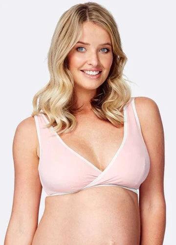 Mamaway Antibacterial Crossover Sleeping & Nursing Bra Pink 170822D | The Nest Attachment Parenting Hub